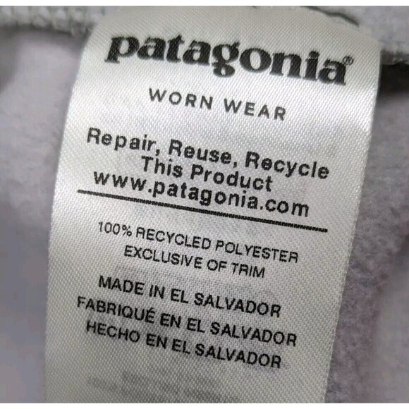 Patagonia Micro D Snap T Fleece Pullover Womens Small Grey Pink Lightweight - Picture 4 of 4